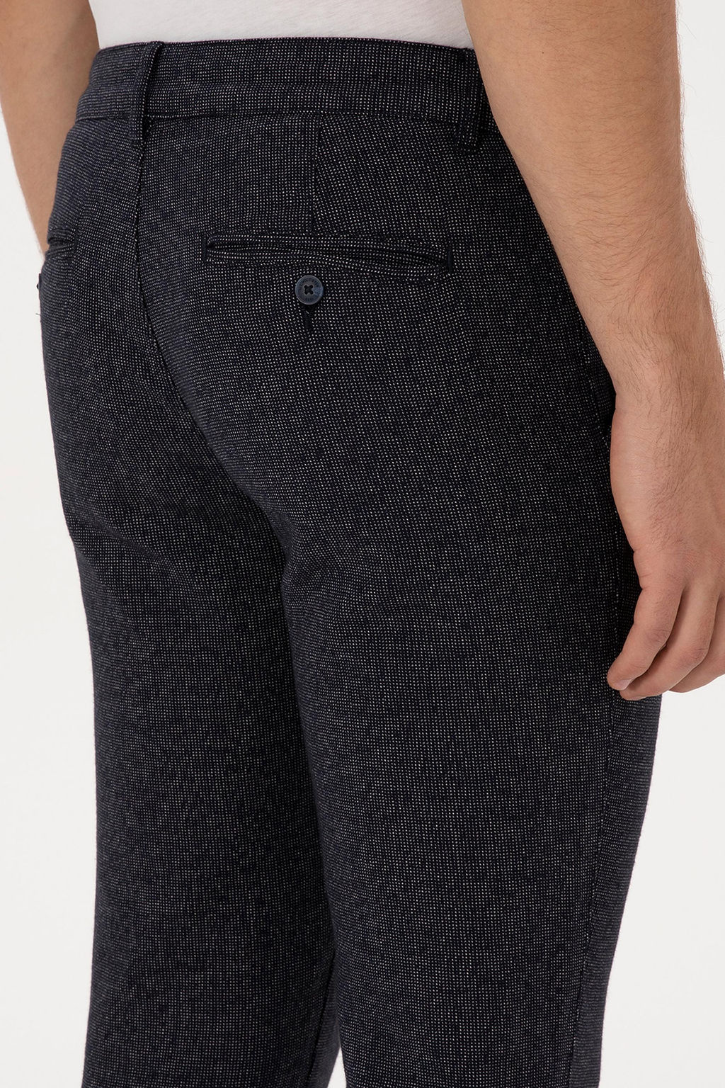 Erkek Lacivert Slim Fit Kanvas / Chino Pantolon - U.s. polo assn фото 6