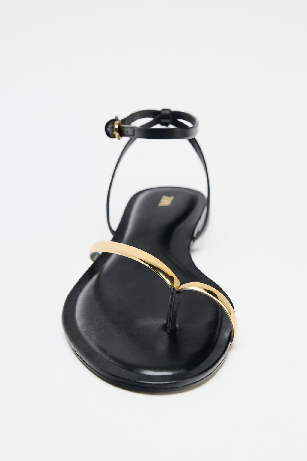 FLAT SANDALS WITH DETAIL - Zara фото 6