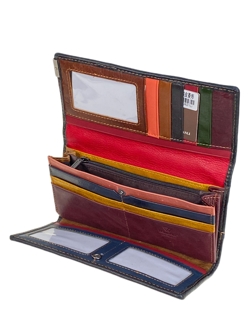 Женское портмоне из натуральной кожи мультицвет - Greta фото 2