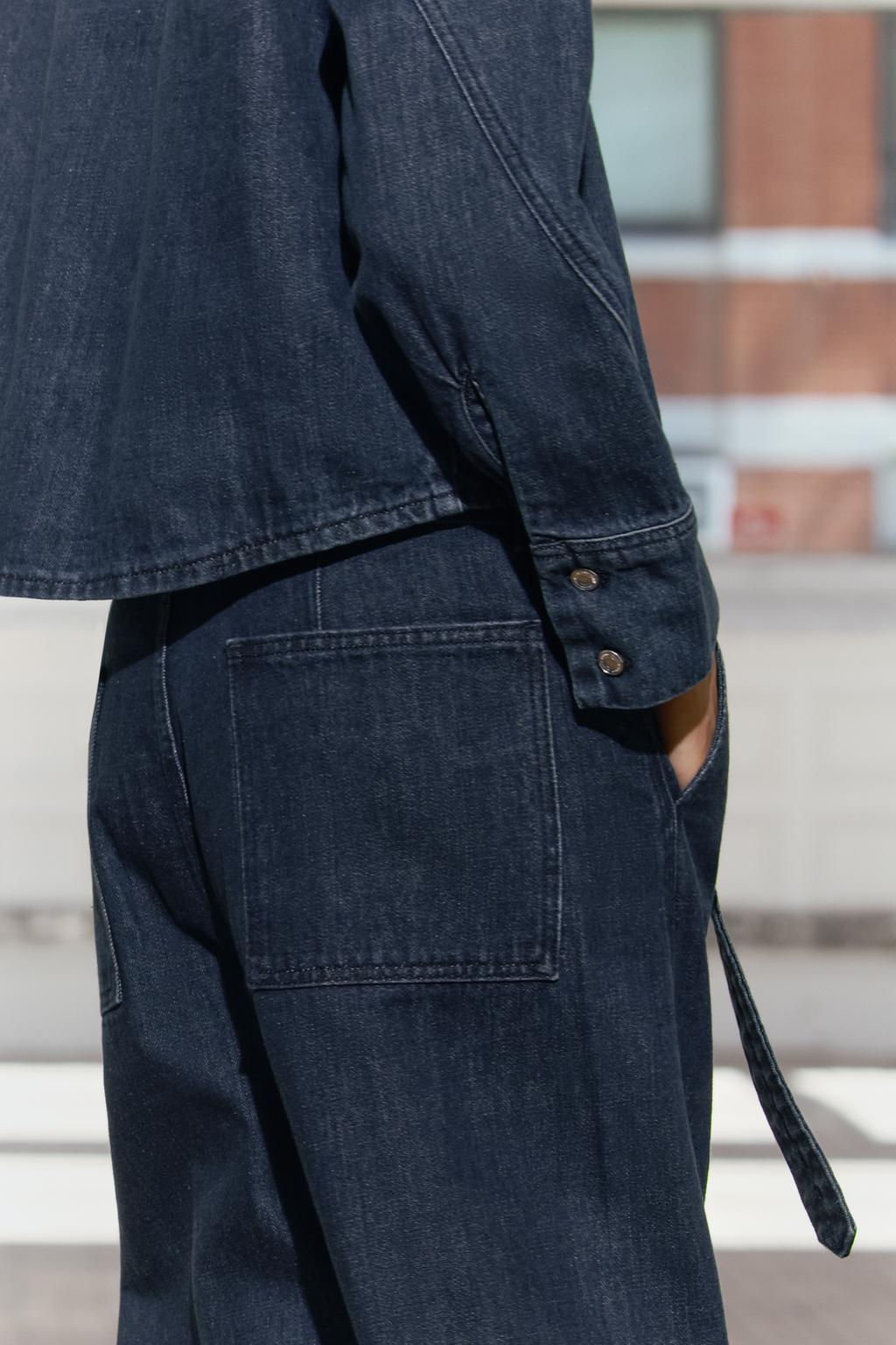 ZW COLLECTION STRAIGHT-LEG MID-RISE JEANS - Zara фото 5