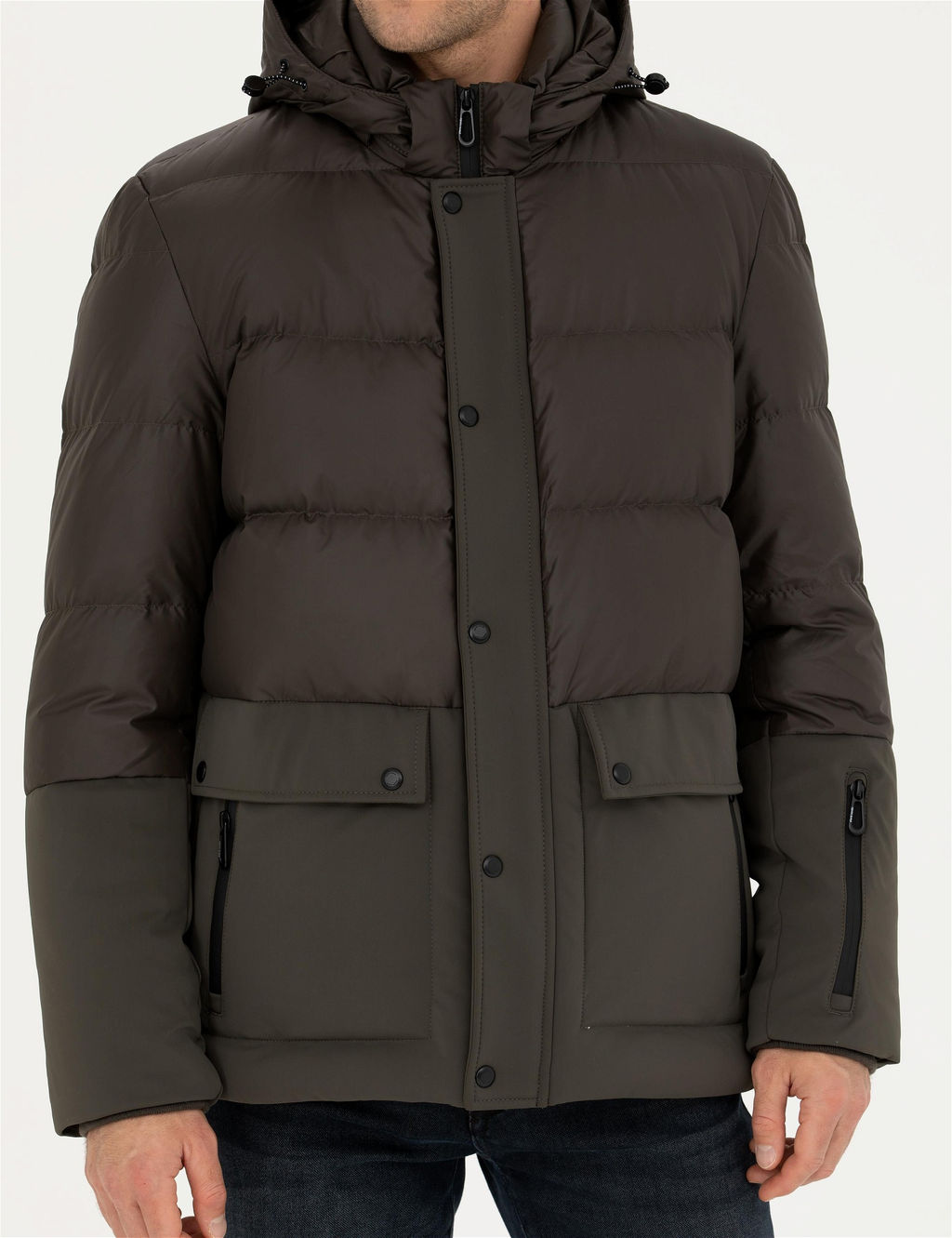Haki Kap__onlu Kapitone Spor Cepli Mont - Pierre cardin фото 6