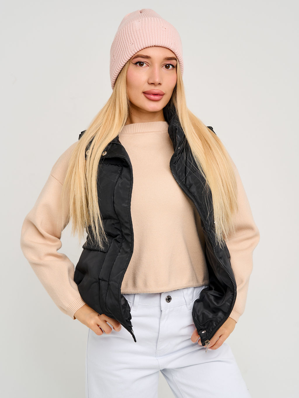 Шапка двойная с кашемиром YSG