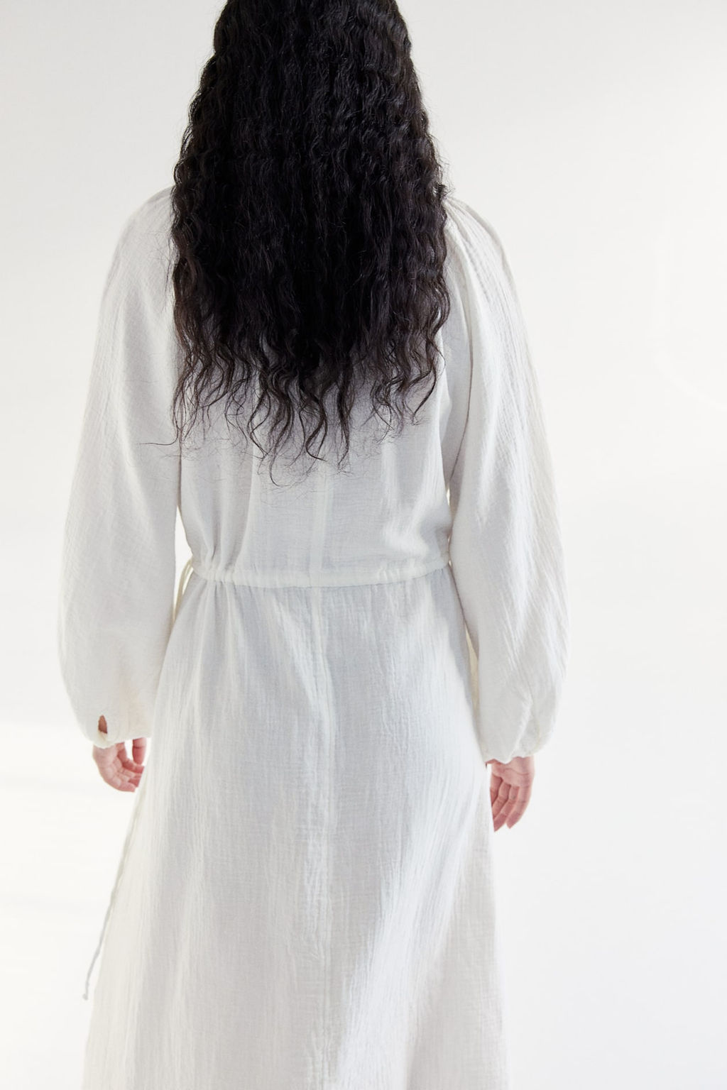 Vestido en tejido doble de algodon con lazada - H&m фото 5