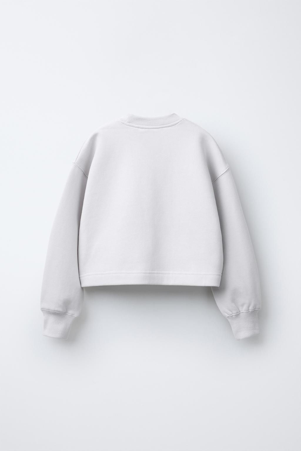 CROPPED SWEATSHIRT AND BELL BOTTOM TROUSERS SET - Zara фото 3