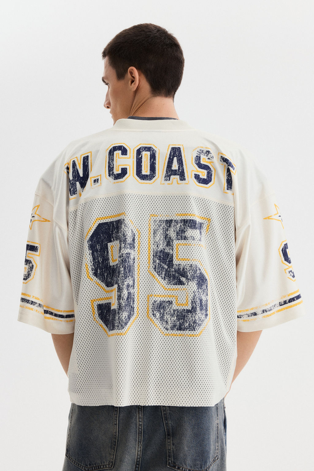 Camiseta de malla estampada Oversized Fit - H&m фото 11