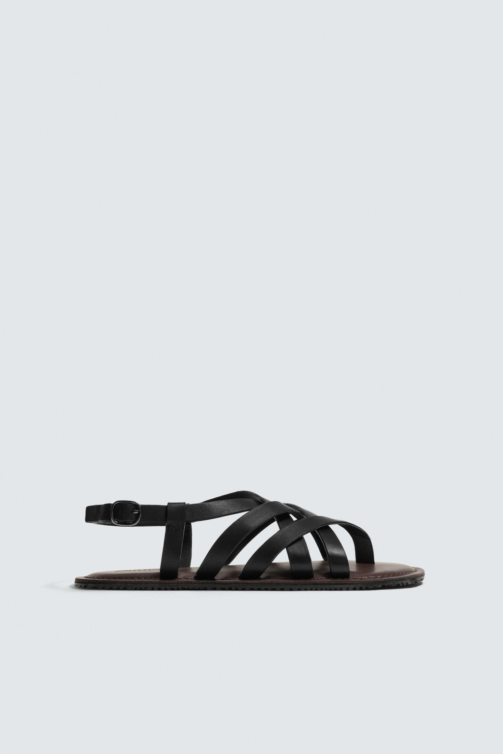 SANDALIA PIEL TIRAS / Negro - Zara фото 4