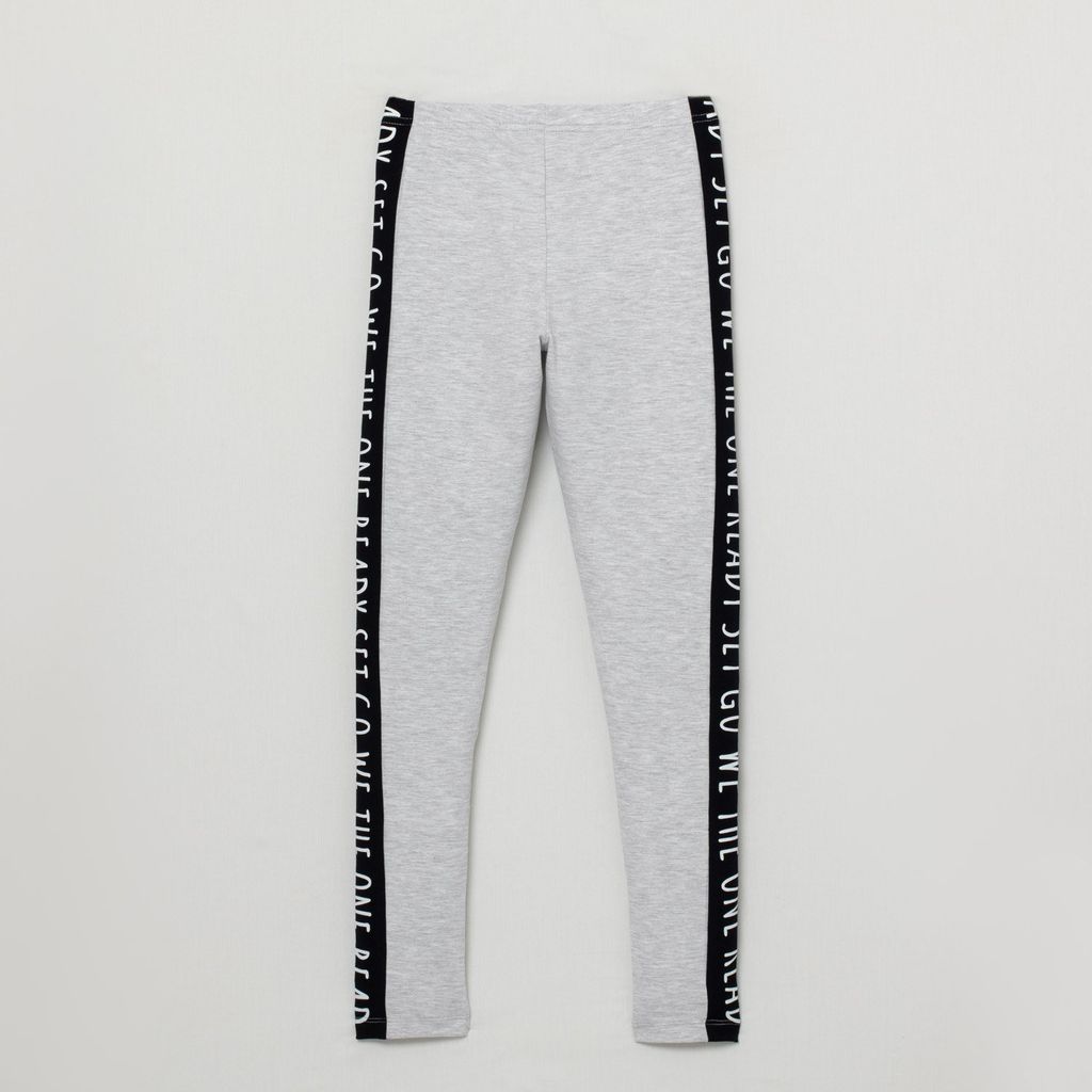 CRB wear/CWJG 70130-11-296 Брюки модель леггинсы для девочки, светло-серый меланж/Ex.Cherubino  фото 2