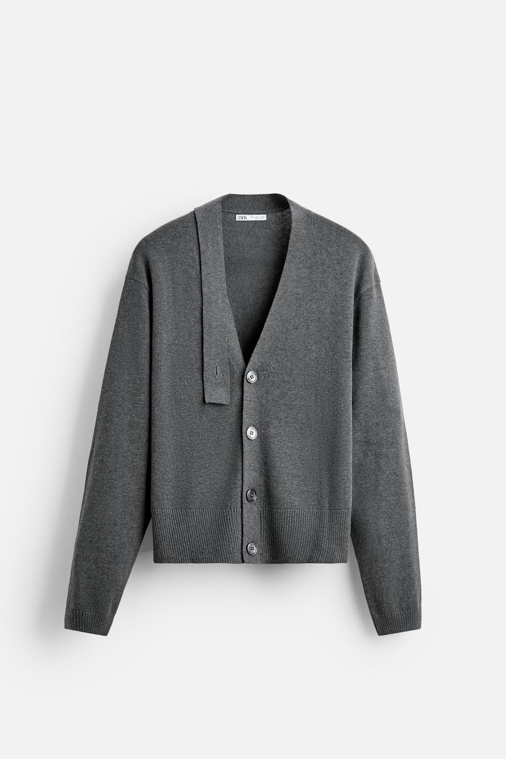 ASYMMETRIC NECKLINE CARDIGAN - Zara фото 7