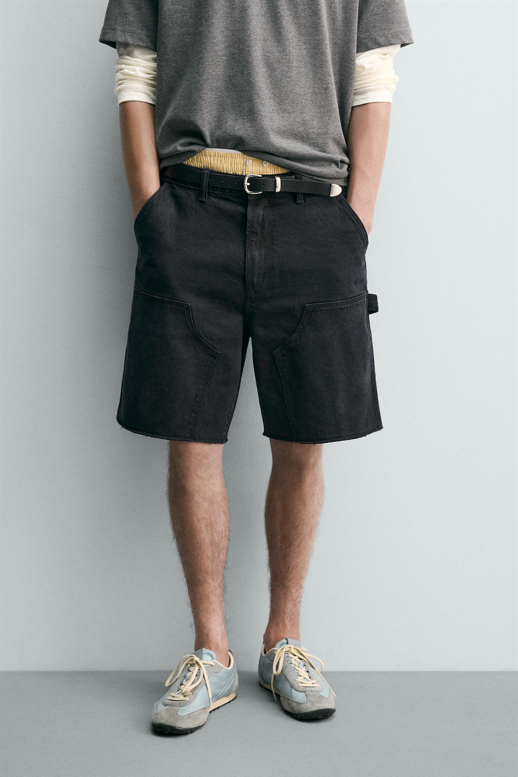BERMUDA RELAXED FIT BOLSILLO CARPINTERO / Gris oscuro - Zara фото 2