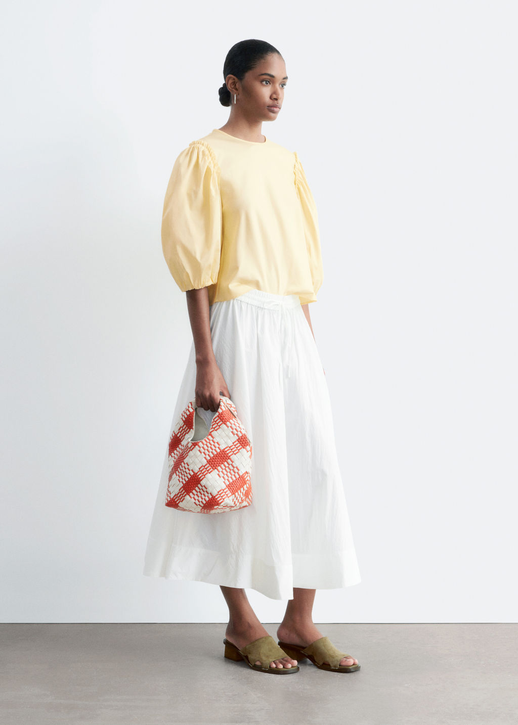 Blusa de jacquard con mangas globo - H&m фото 3