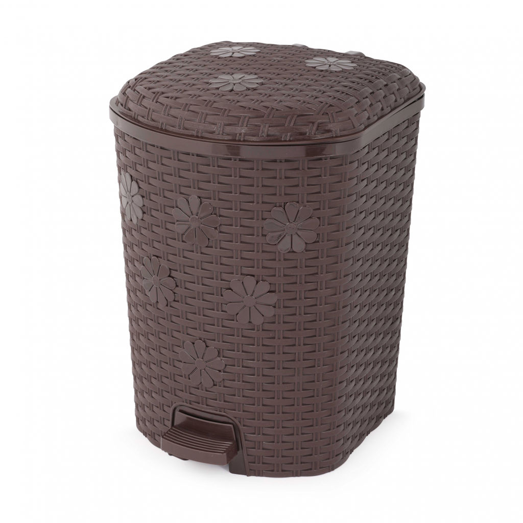 Контейнер для мусора 12 л "Плетенка" с пед. арт.А (М2048), (М2347), (М7996)