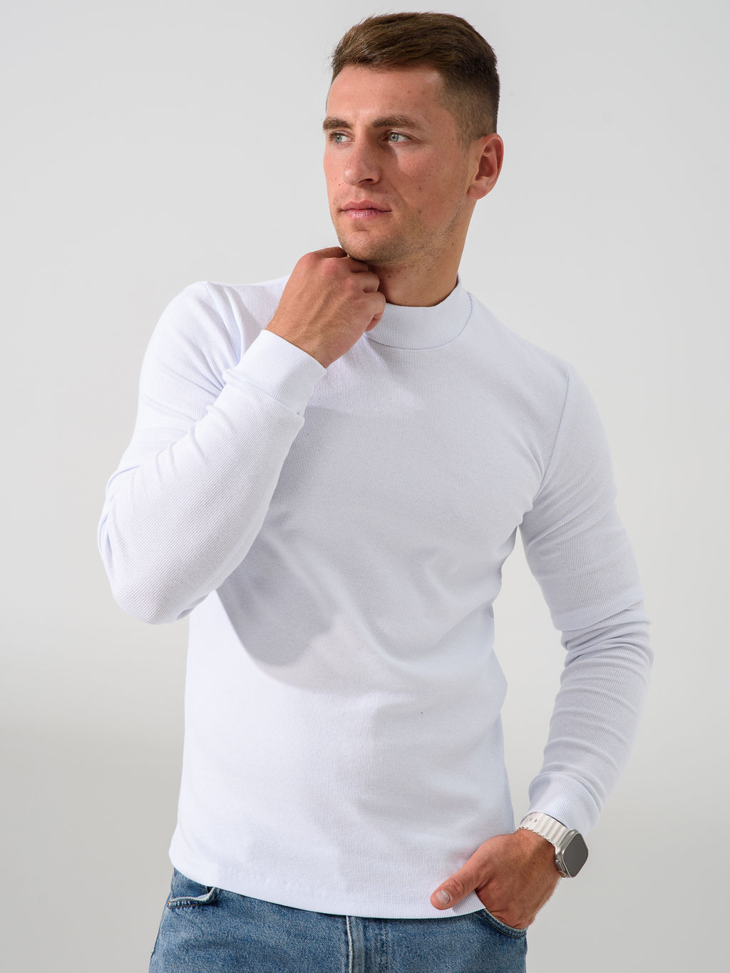 Водолазка кашкорсе Хлопок 95%, лайкра 5% (стойка) - Оптима фото 4