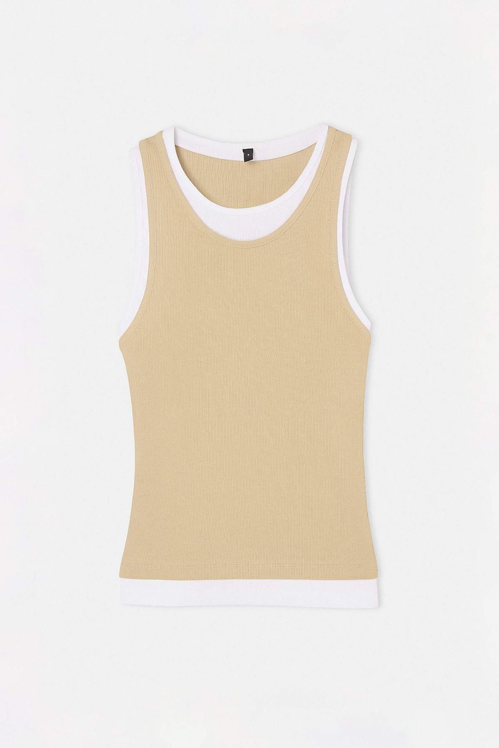 Wardrobe Essentials-Bej _ift Katl_ Fitted/V_cuda Oturan Kolsuz Esnek _rme Atlet TWOSS26AL00009 - Trendyolmilla фото 5