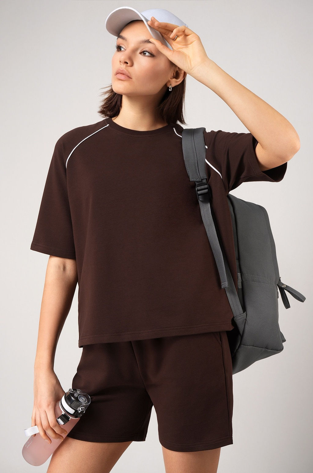 Женский костюм с шортами из футера двухнитки Happyfox  фото 20