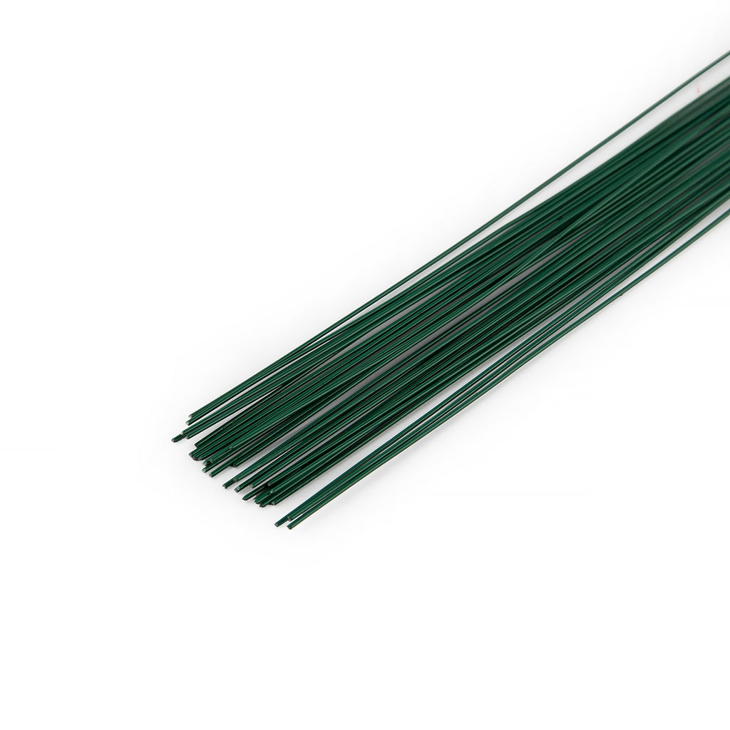 Blumentag IGW-0.7 Проволока флористическая лакированная 0.7 мм 5 х 30 шт. 40 см №01 зеленый  фото 4