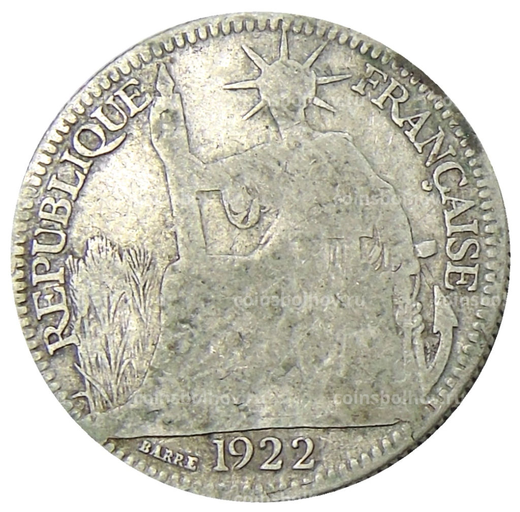 10 центов 1922 года Французский Индокитай