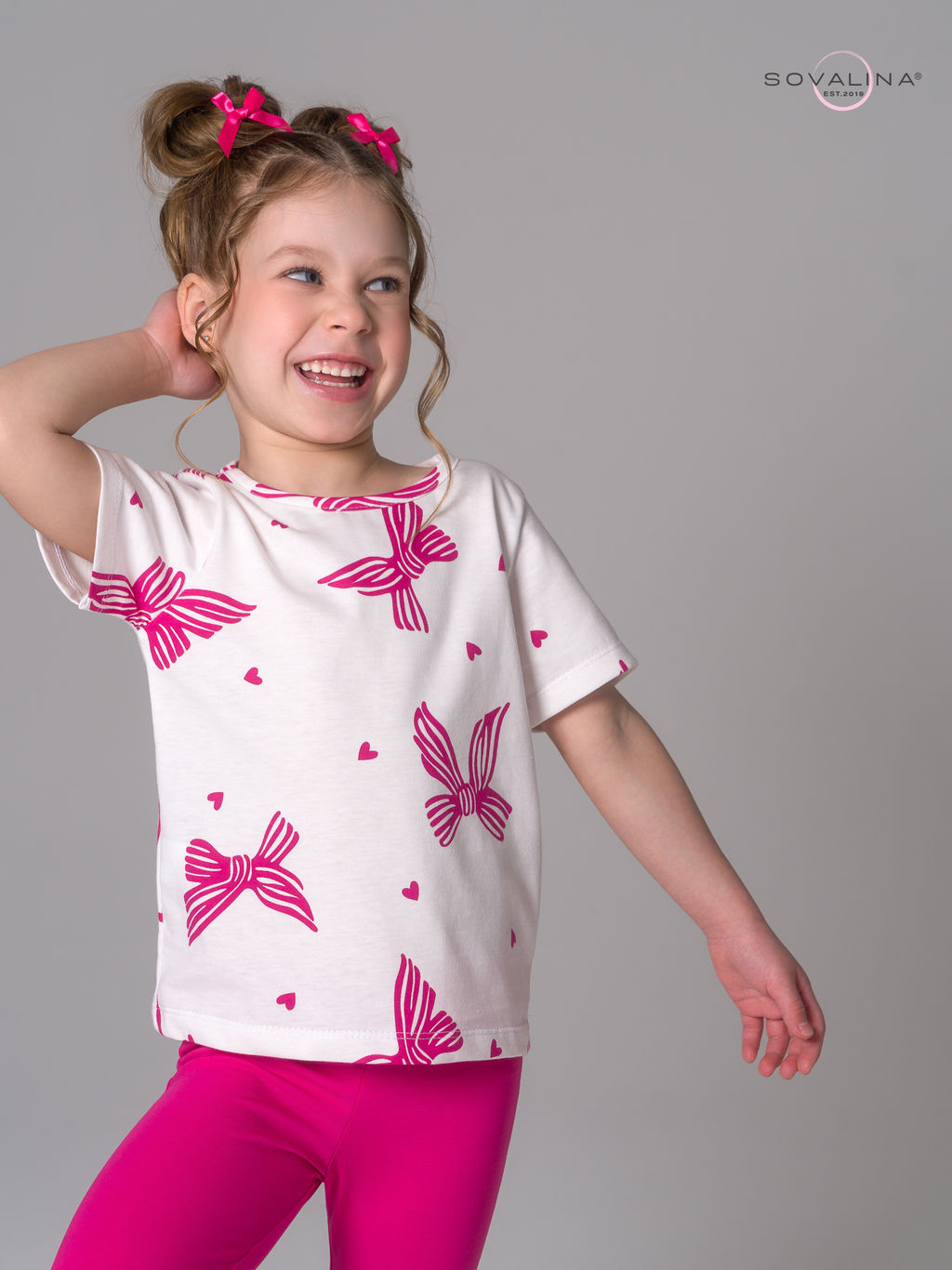 Костюм Актив алые бантики-фуксия - Sovalina фото 12