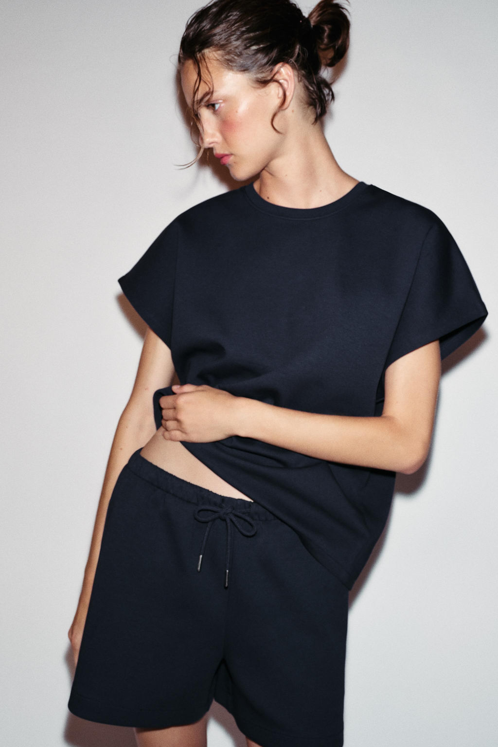 CAMISETA INTERLOCK MANGA JAPONESA / Marino - Zara фото 2