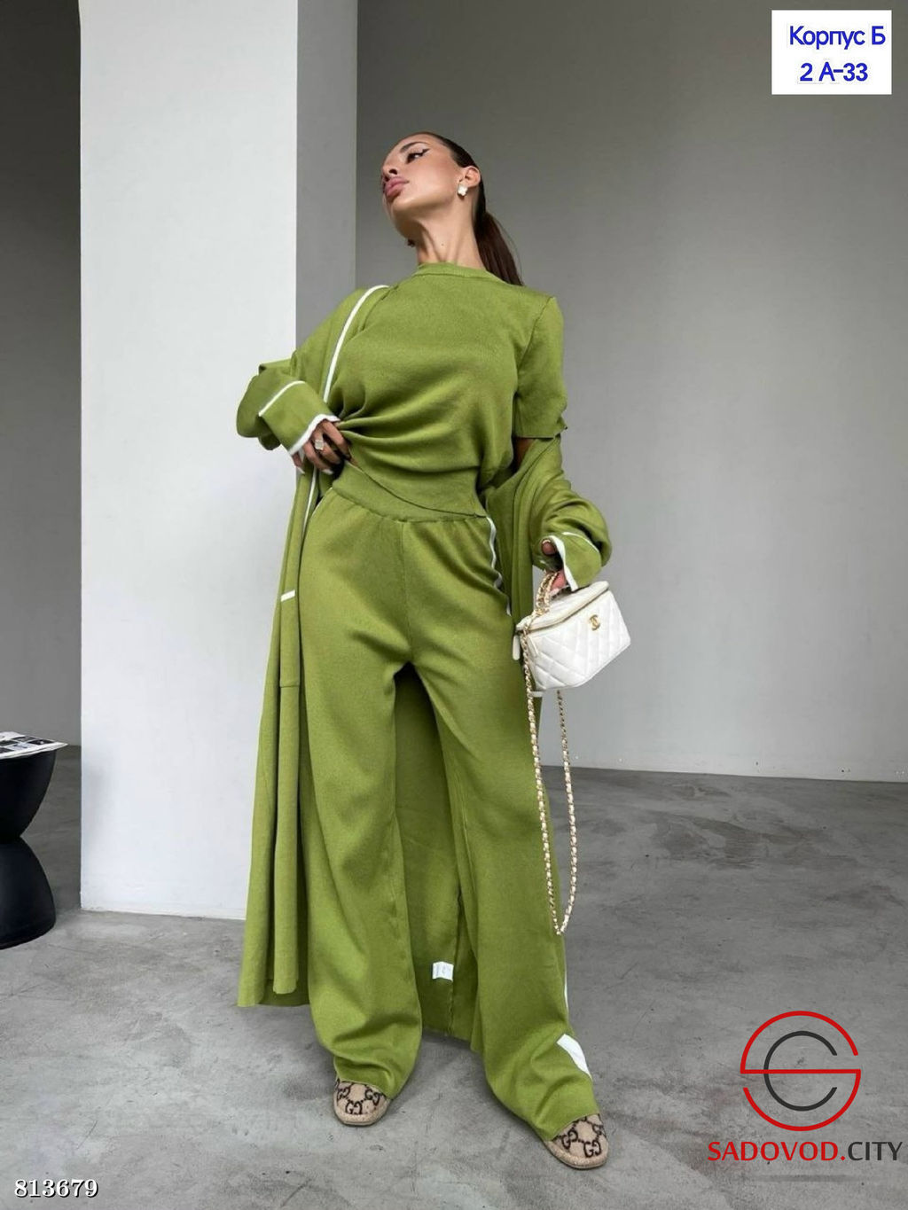 Костюм тройка женский с кардиганом - Bruno фото 2