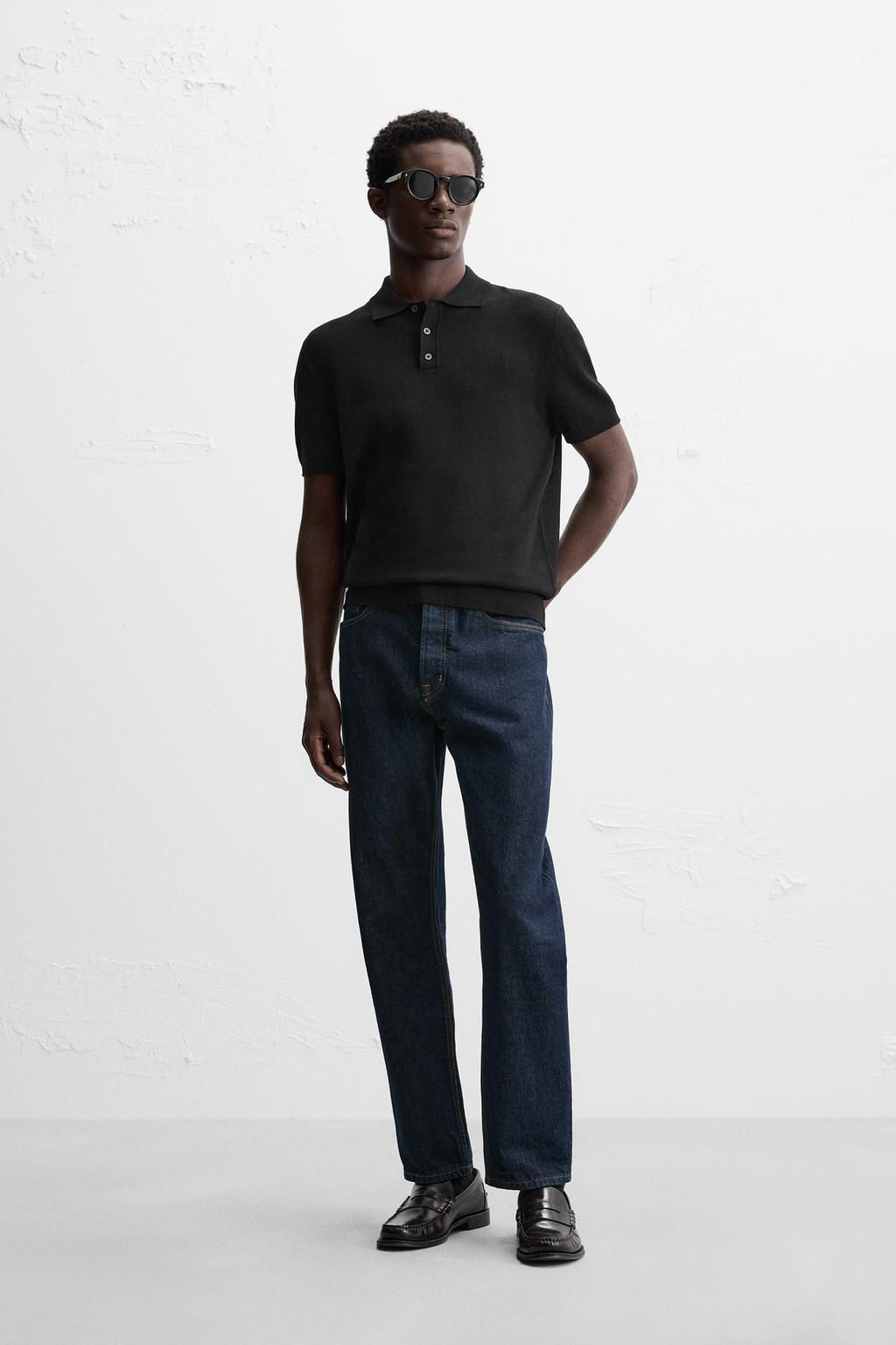 VISCOSE BLEND KNIT POLO SHIRT - Zara фото 2