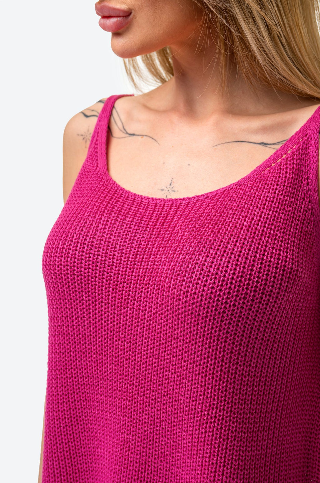 Женский вязаный топ на бретелях Happy Fox  фото 41