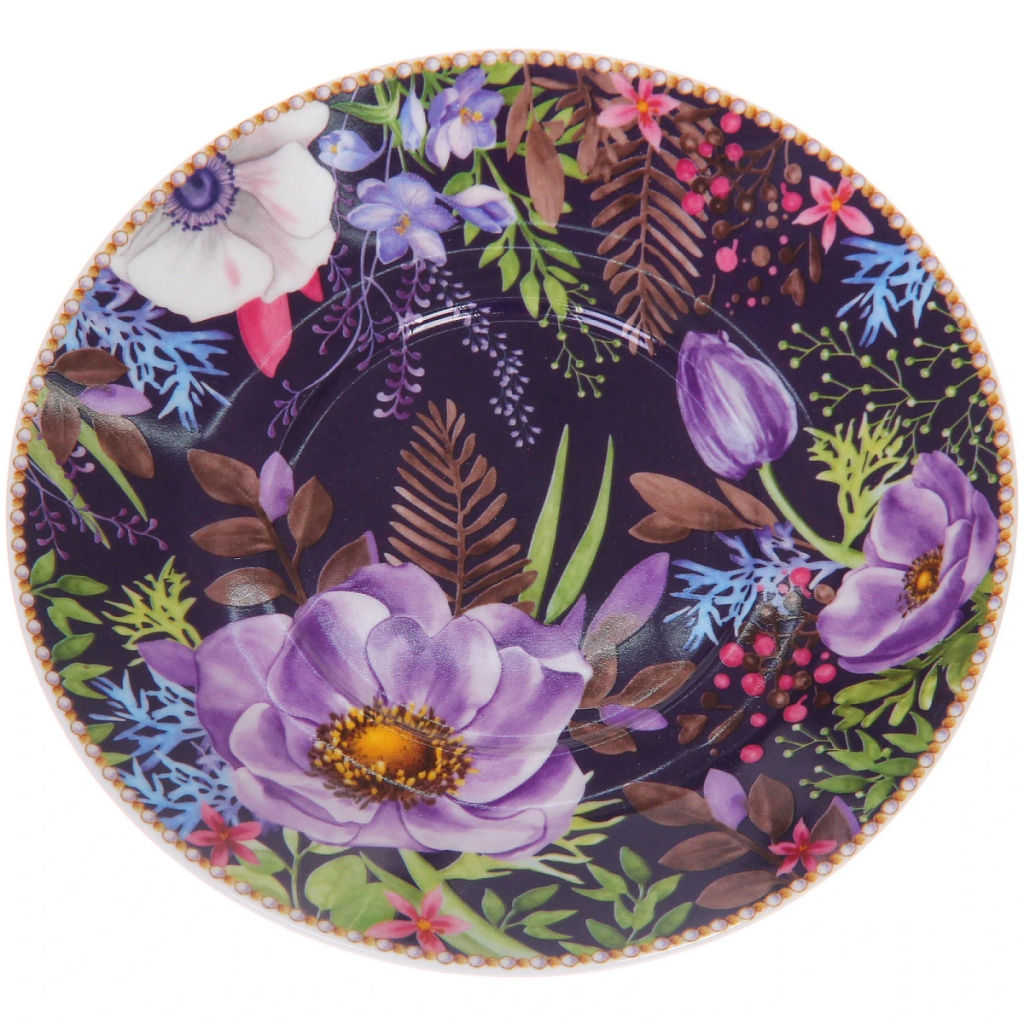 Чайный набор 4 предмета "Цветочный сад" (2 кружи 230мл+2 блюдца)