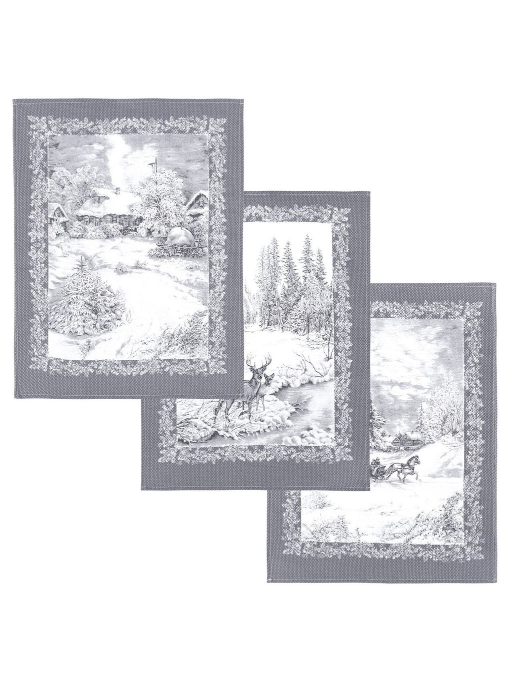 Полотенце вафельное рогожка Сочельник р.45*60 - Domtrik фото 2