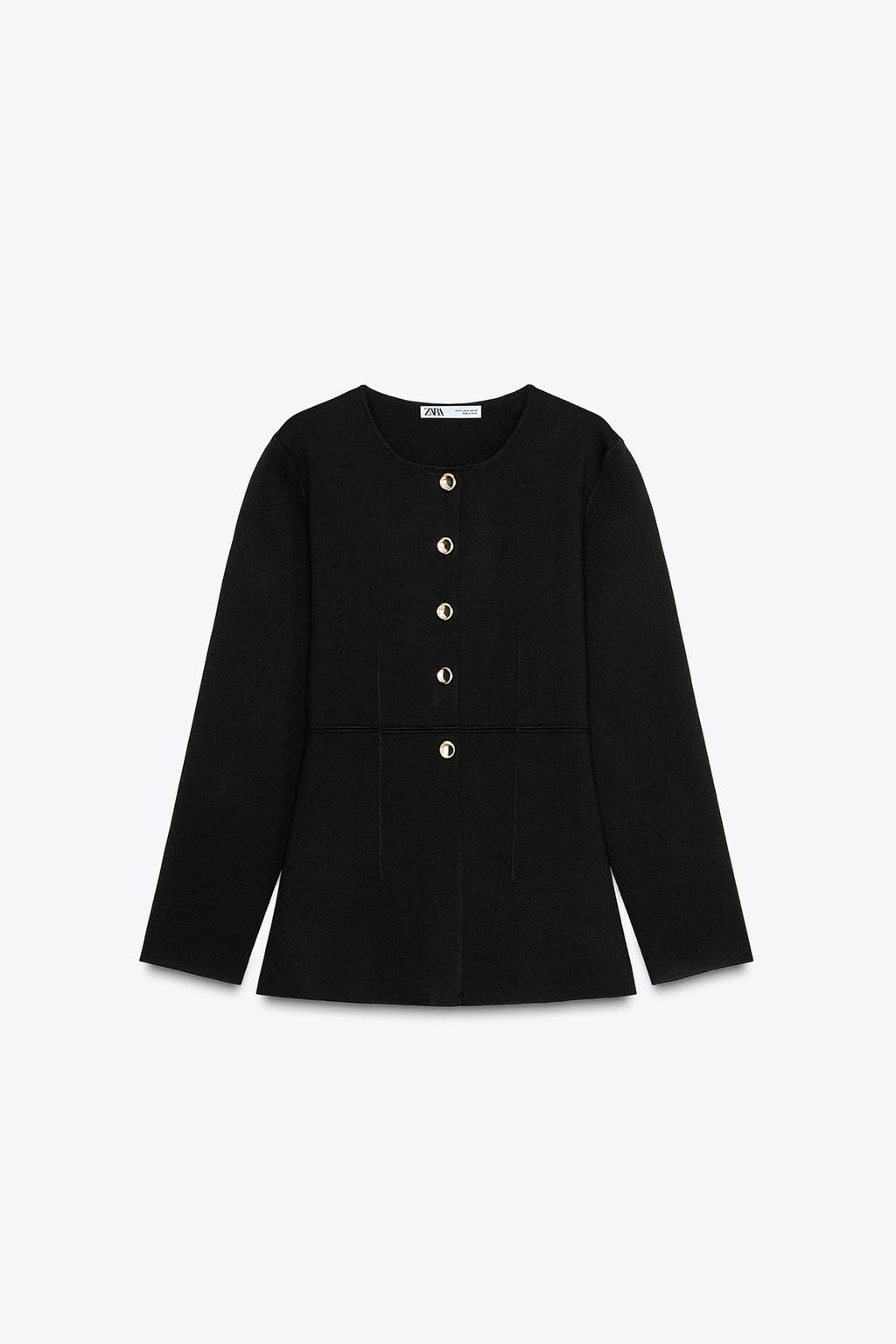 FITTED LONG KNIT JACKET - Zara фото 5