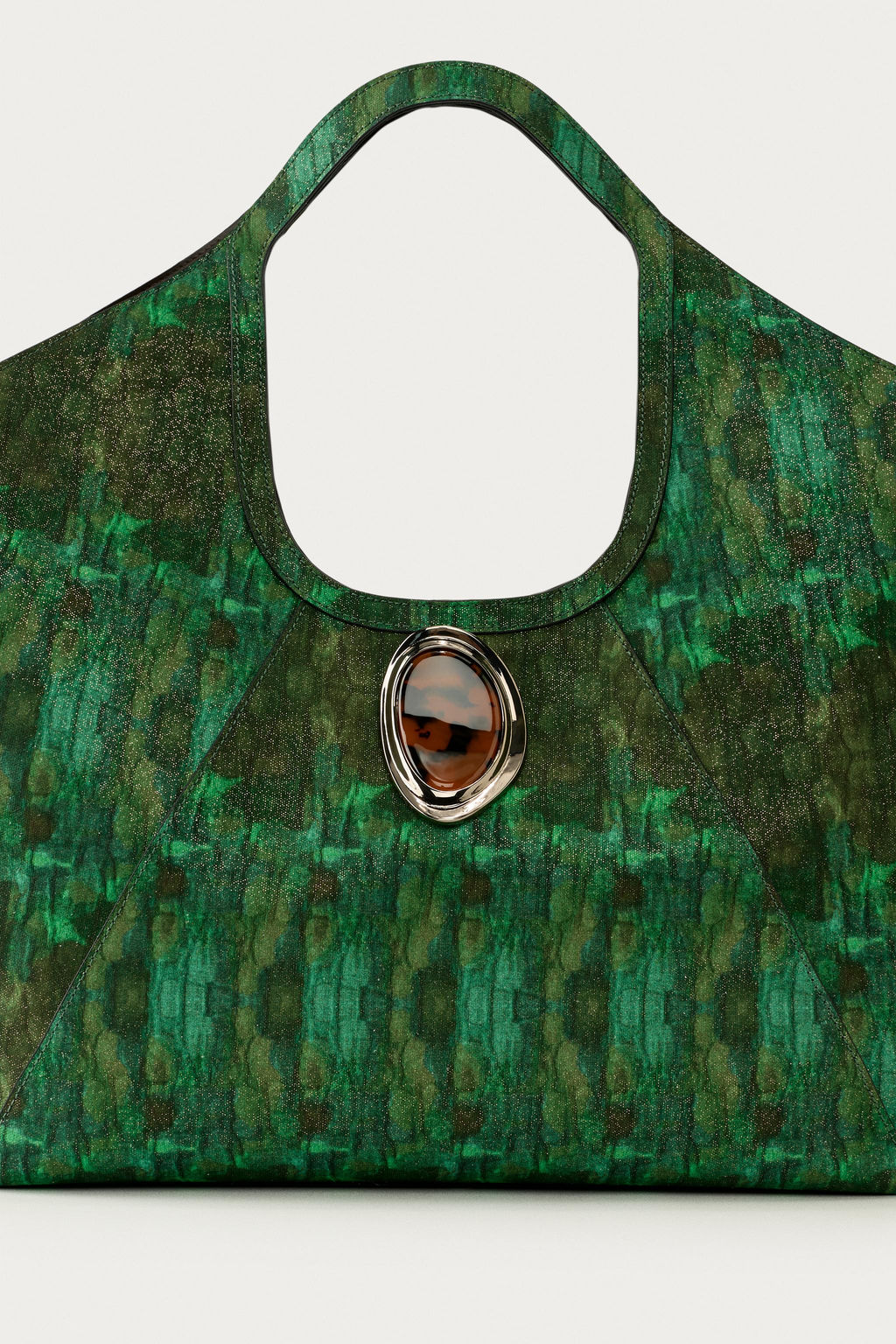 MAXI SHOPPER ESTAMPADO MARISA BERENSON X ZARA / Verde фото 3