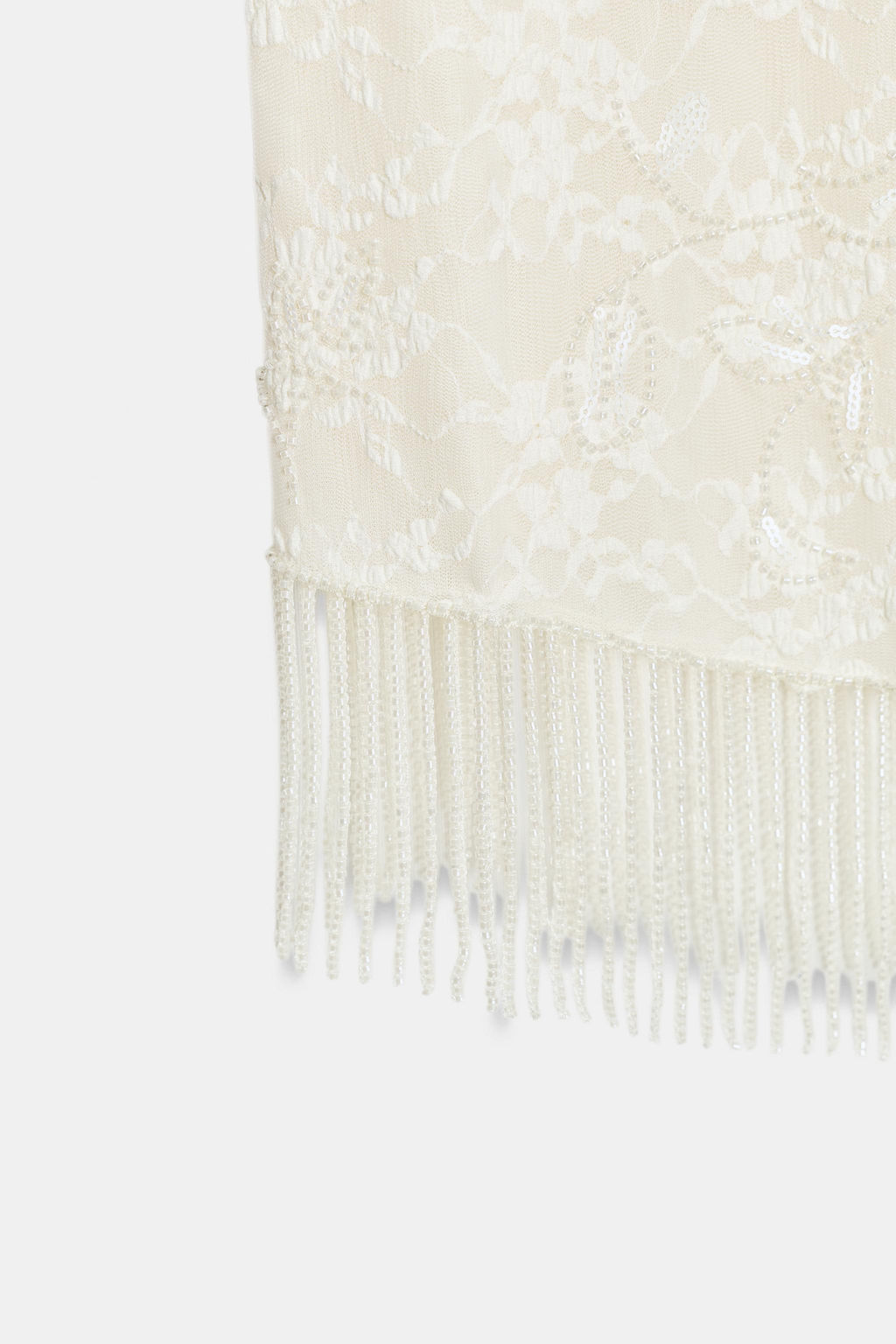 TOP ENCAJE ABALORIOS / Crudo - Zara фото 8