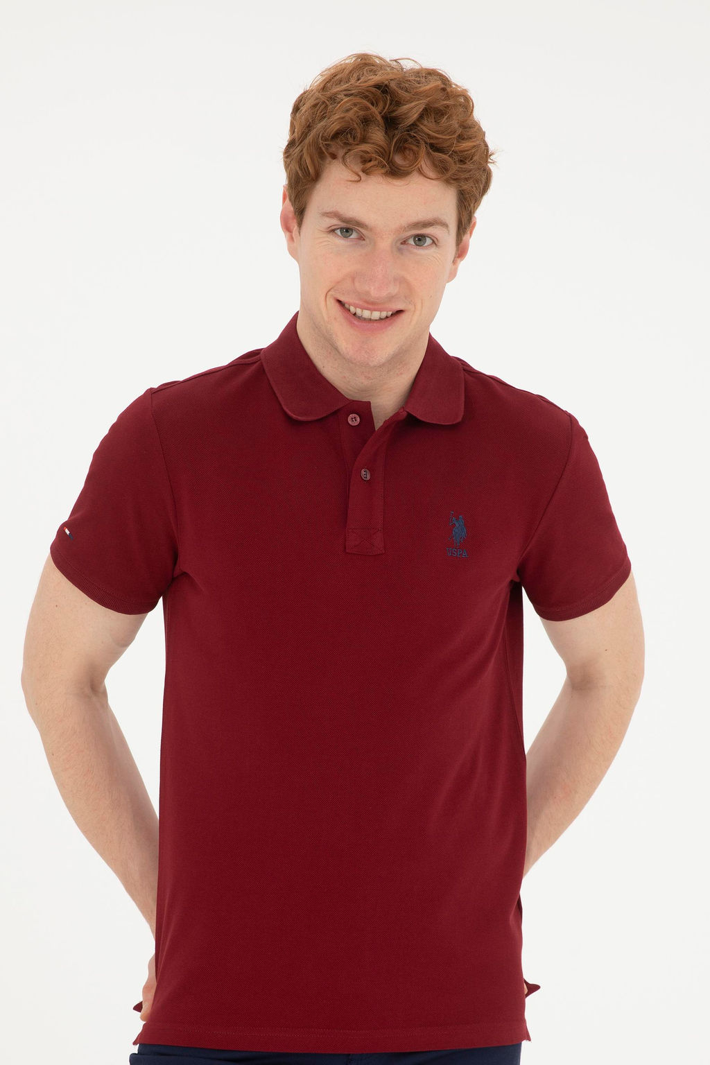 Мужская бордово-красная базовая футболка - U.s. polo assn фото 10