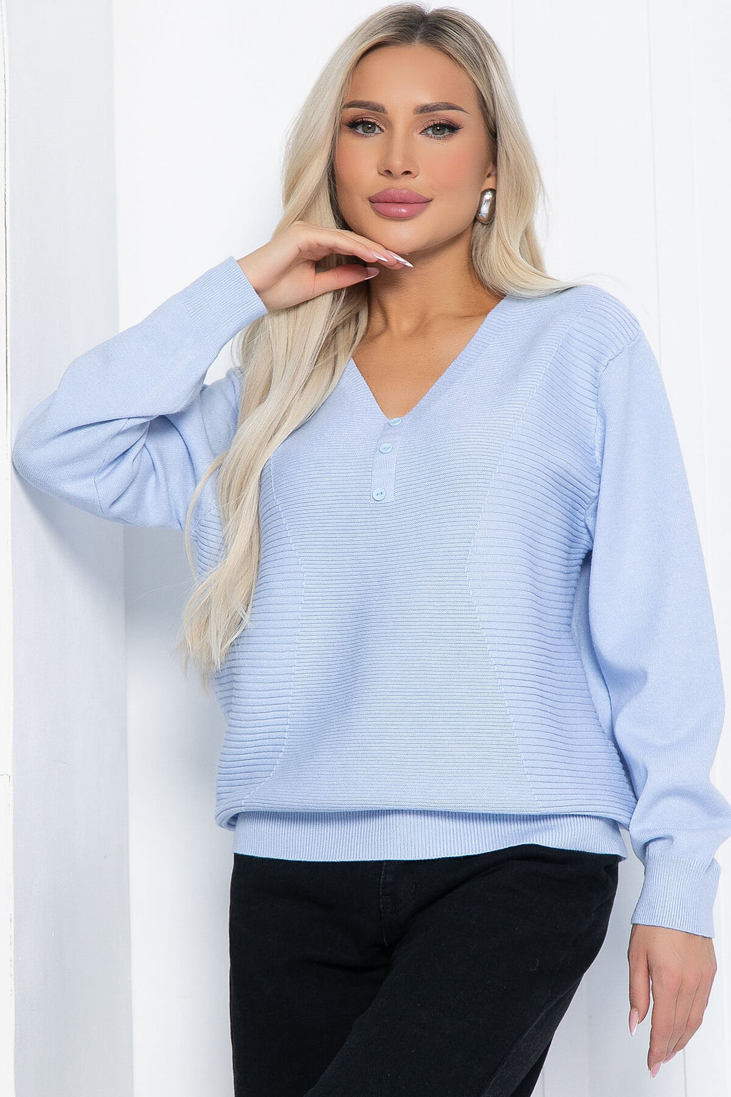 Джемпер Берцелия (голубой) Б12414-4 - Lt collection фото 5