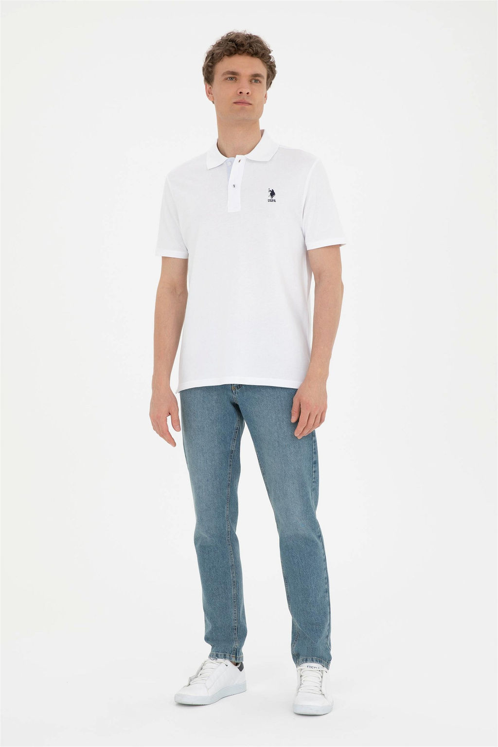 Футболка мужская U.S. Polo Assn белая хлопок  фото 4