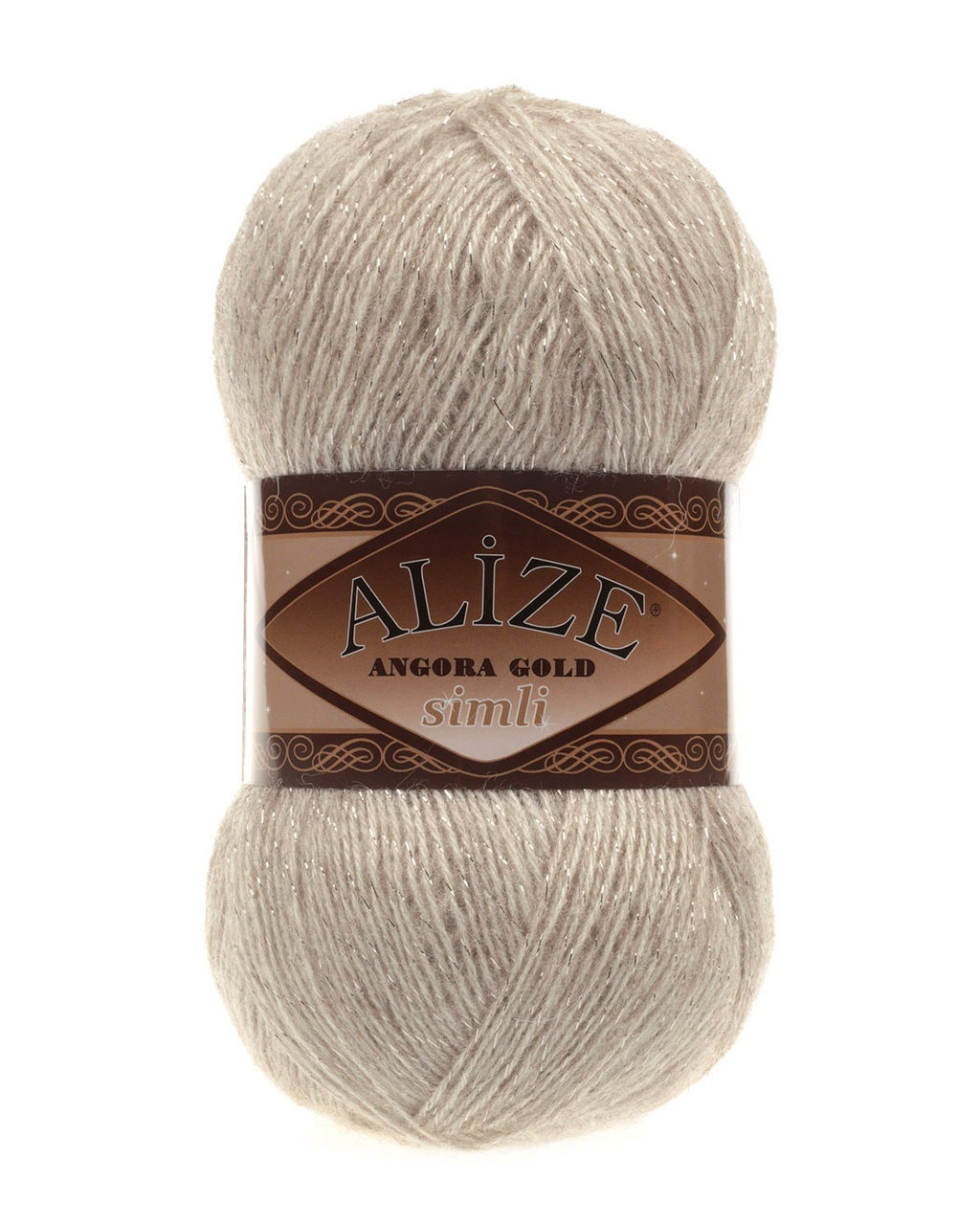 Ангора голд сим (Angora gold sim) пряжа Alize 20%шерсть 5%метанит 75%акрил 5х100г/500м фото 7