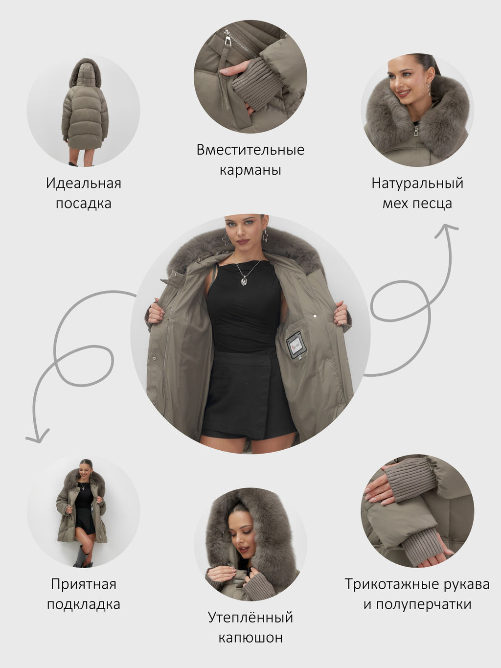 Куртка зимняя с мехом Бренд: Visdeer - Mtforce фото 19