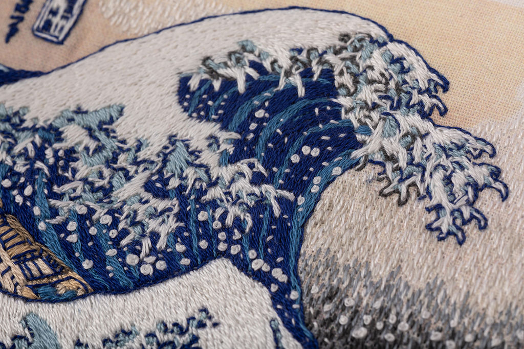 Набор для вышивания PANNA Живая картина MET-JK-2267 Большая волна в Канагаве 15 х 10 см