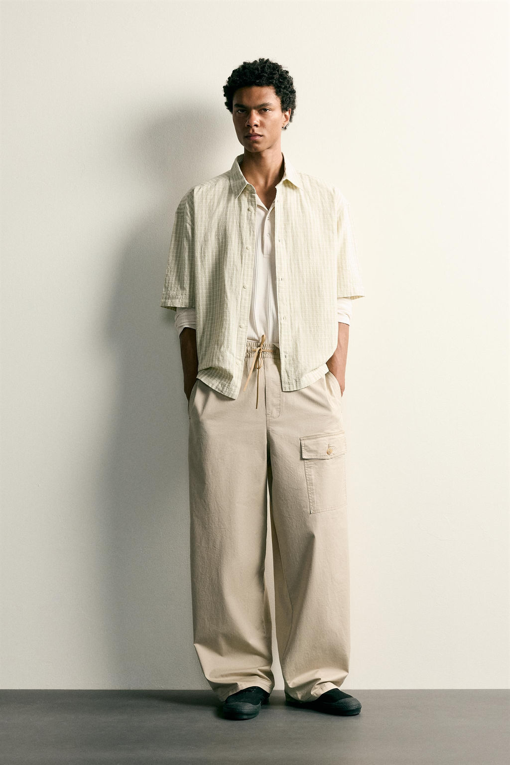 PANTAL?N CARGO RELAXED FIT / Beige