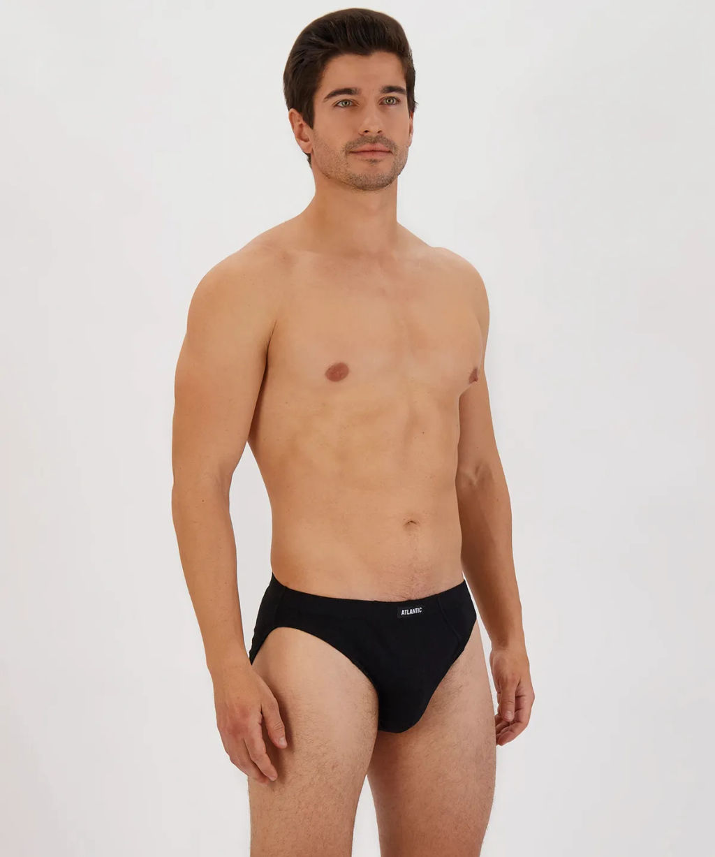 ATLANTIC 3BMP-322 Трусы спорт Basic - набор 3 шт. черный фото 8