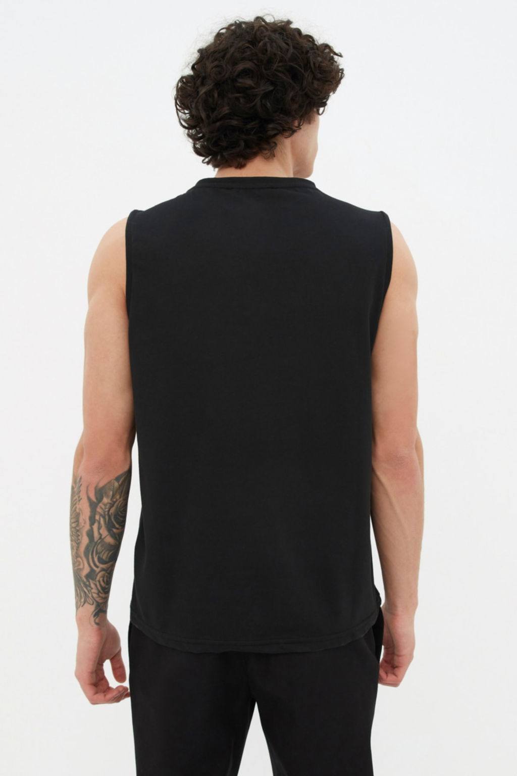 TRENDYOL MAN Siyah Regular/Normal Kesim Biyeli %100 Pamuklu Kolsuz T-Shirt/Atlet TMNSS21AL0140 - Trendyolmilla фото 5