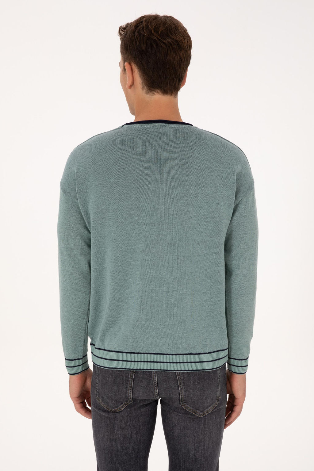 Erkek Comfort Fit Yaka Detayl_ Mint Kazak - U.s. polo assn фото 12