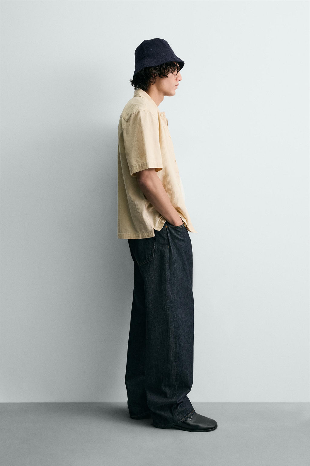 CAMISA ESTRUCTURA LAVADA / Crudo medio - Zara фото 4