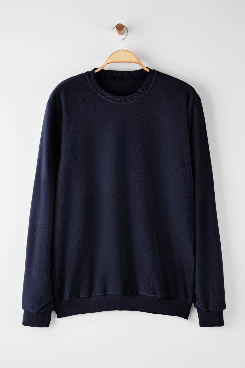 Lacivert Regular/Normal Kesim Polar Bisiklet Yaka Sweatshirt/Pijama Ustu TMNAW26SW00033
