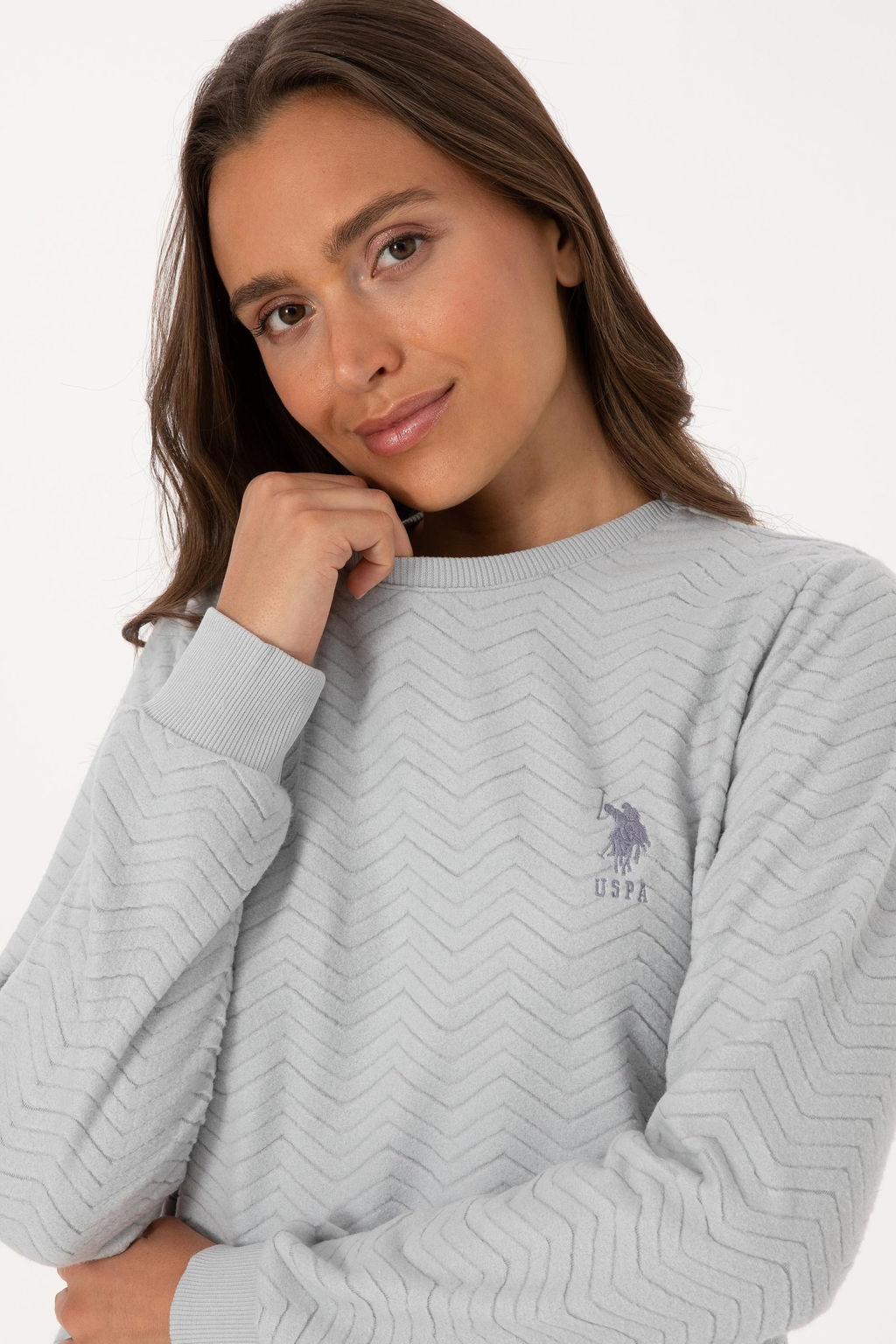Kad_n Gri Melanj Pijama Tak_m_ - U.s. polo assn фото 2