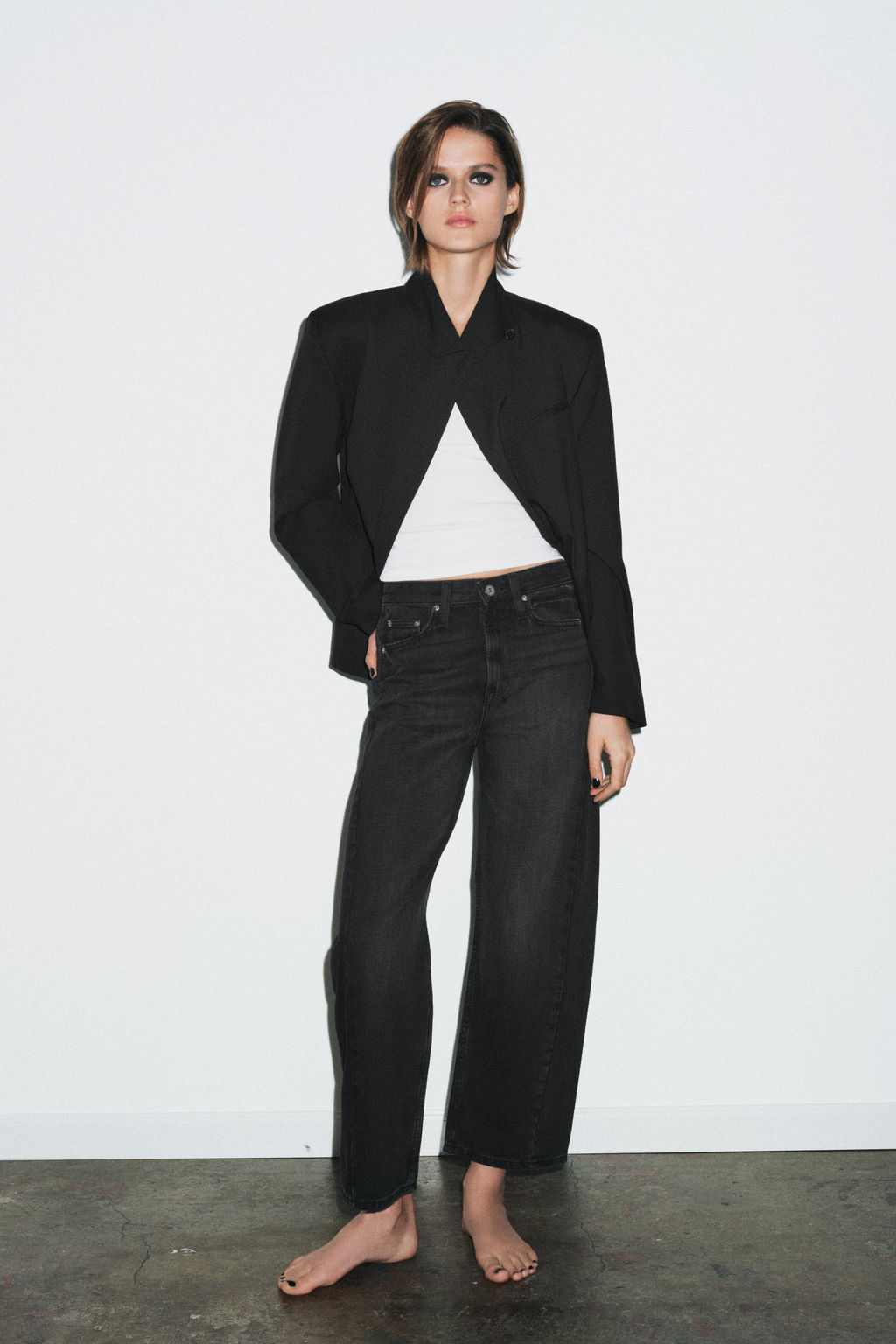 ZW COLLECTION STRAIGHT LOW-RISE JEANS - Zara фото 13