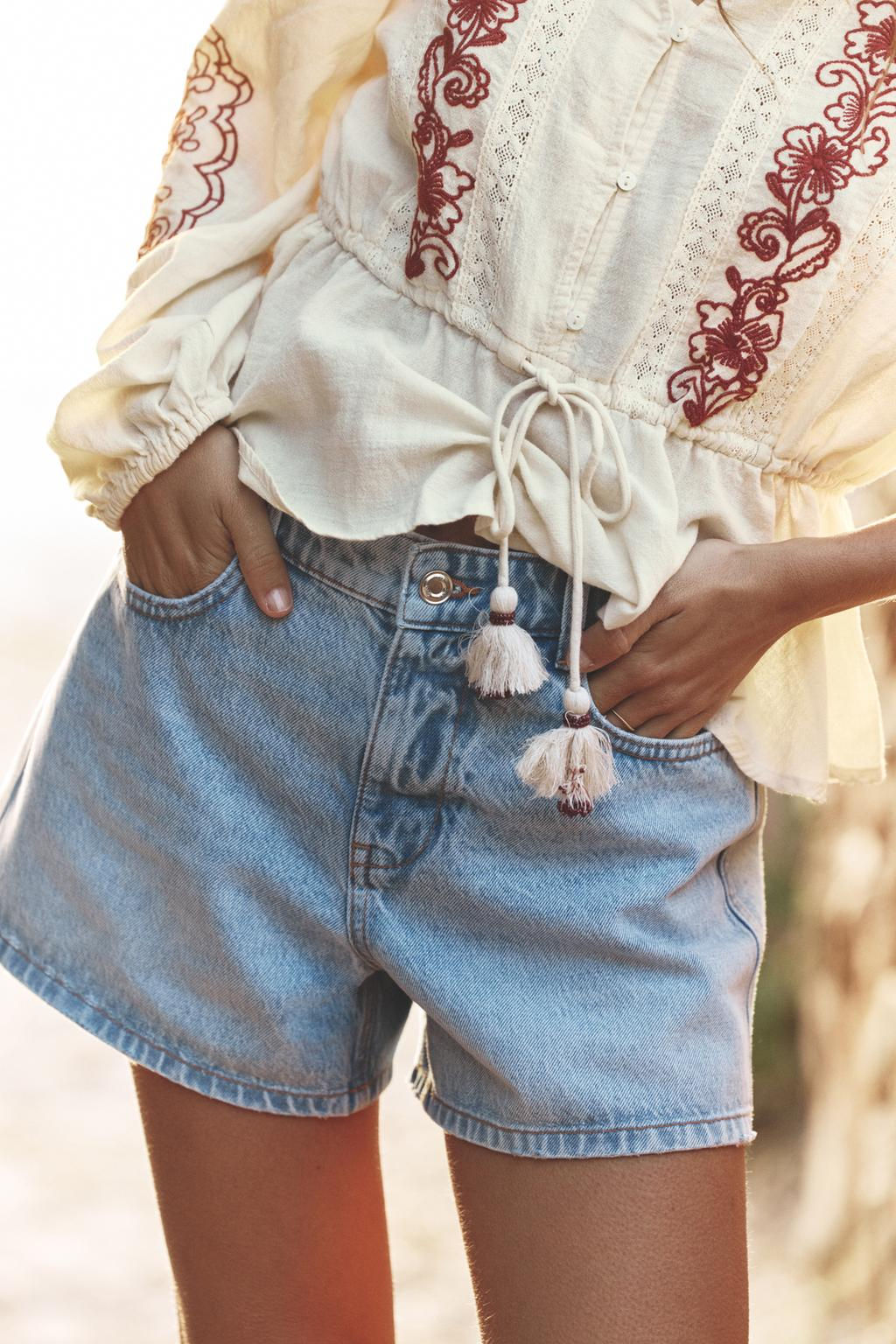 Z1975 MOM FIT MID-WAIST SHORTS - Zara фото 8