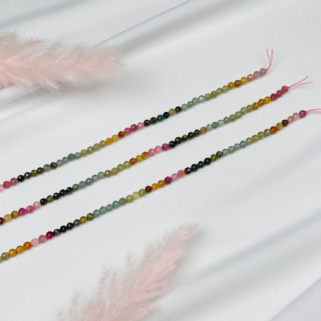 Бусины для украшений из Турмалина микс (90 бусин)