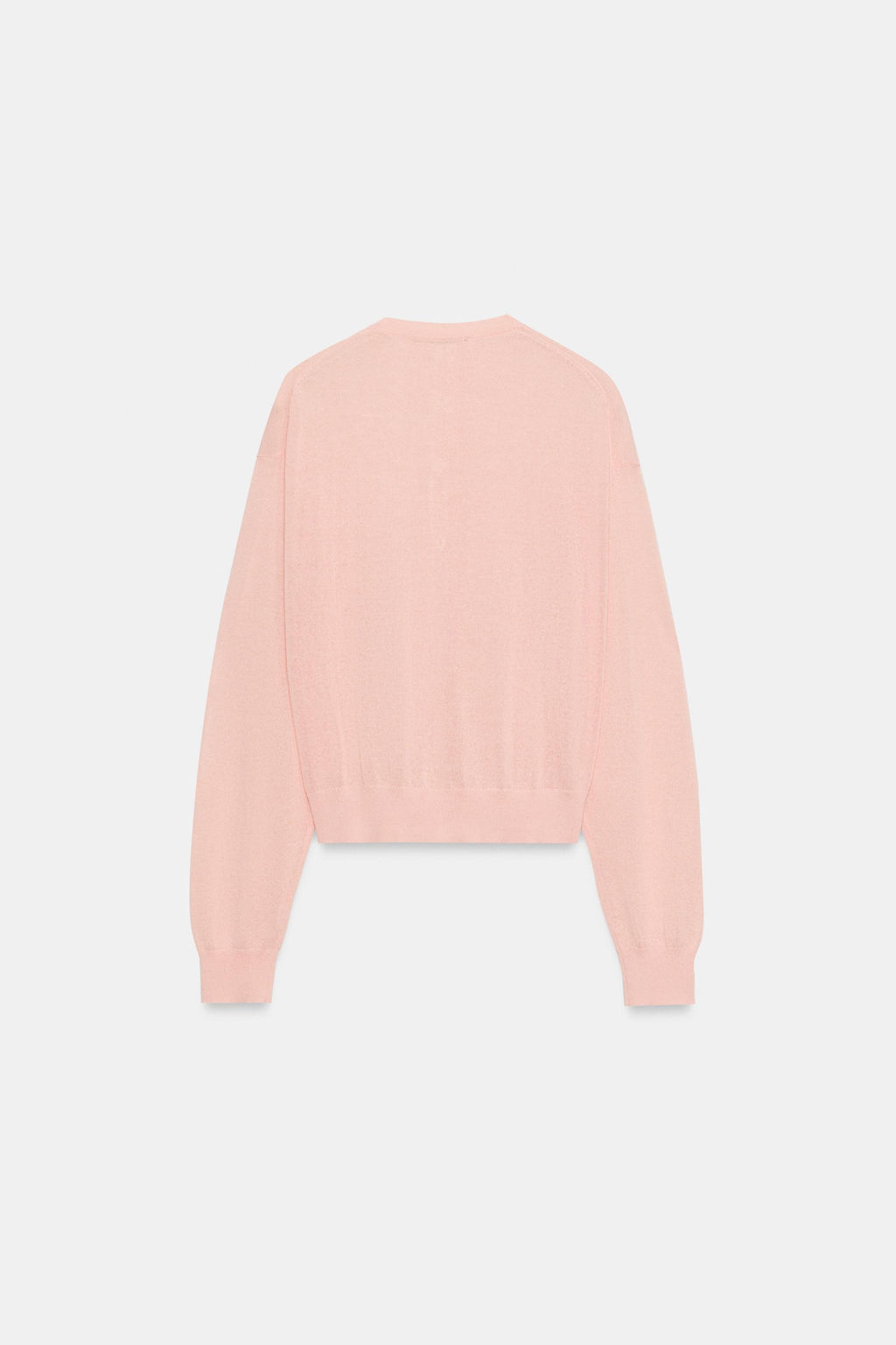 CHAQUETA PUNTO FINO / Rosa pastel