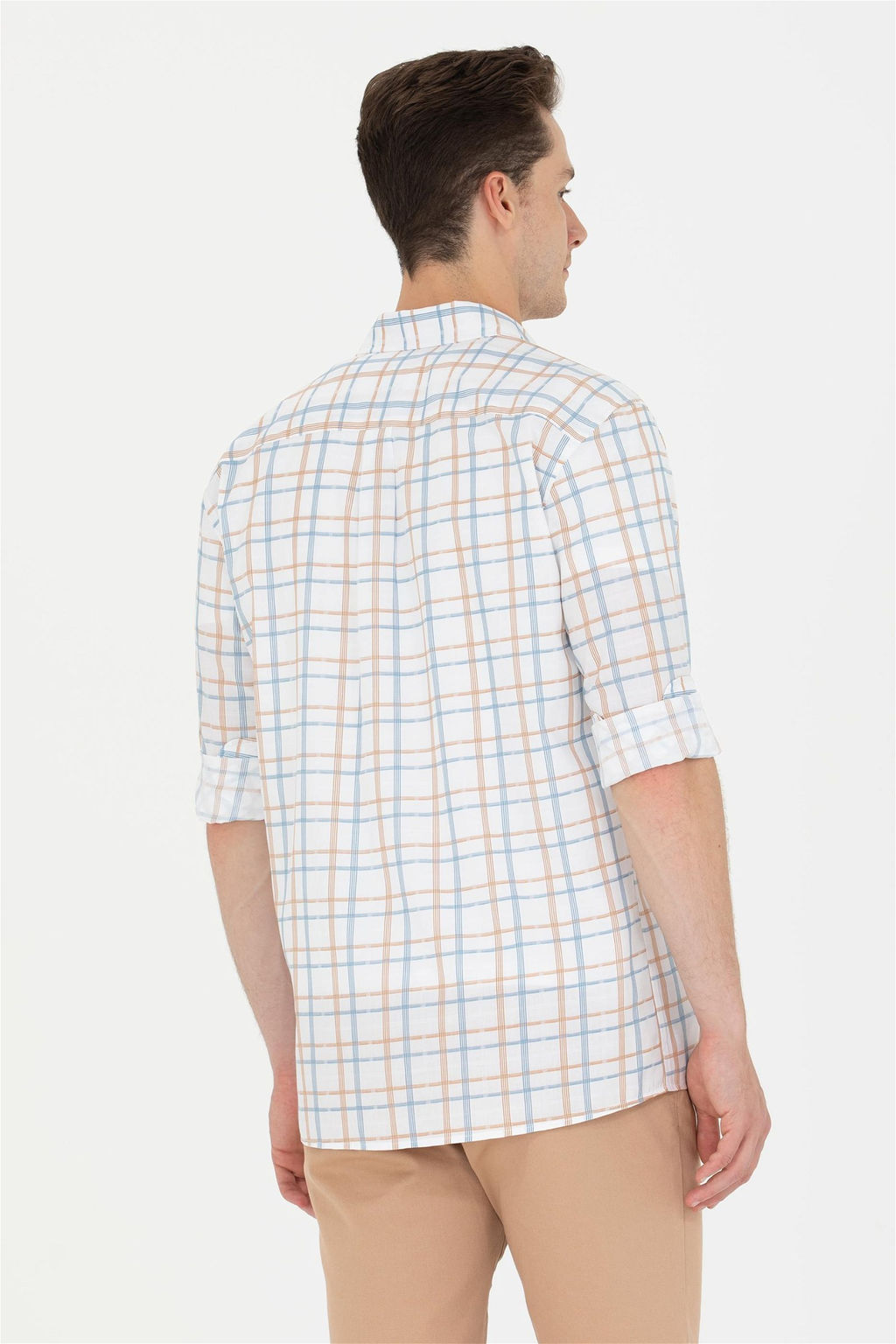 U. S. Polo Assn Мужская рубашка в клетку цвета экрю - U.s. polo assn фото 12