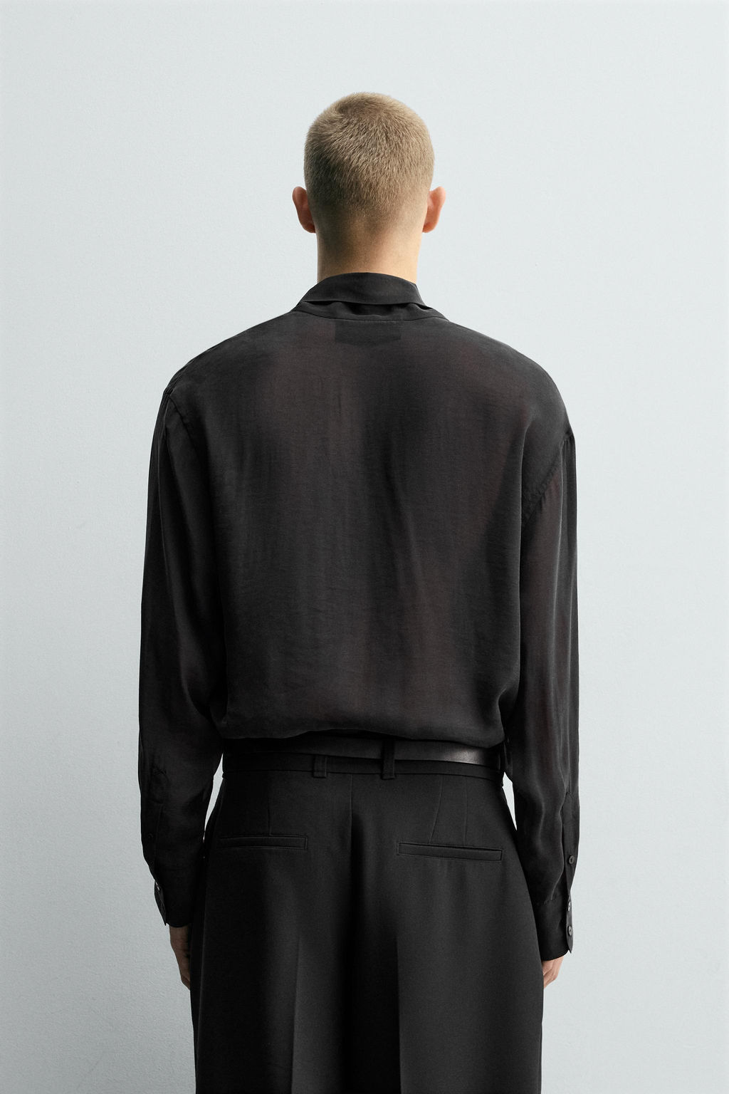 SEMI-SHEER SHIRT WITH BOW - Zara фото 3