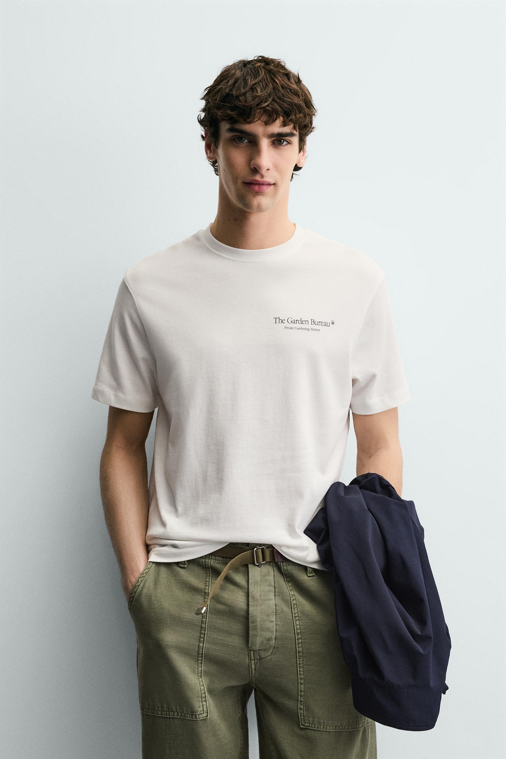 CAMISETA ESTAMPADO CONTRASTE / Beige claro - Zara фото 2